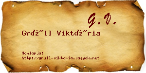 Grüll Viktória névjegykártya